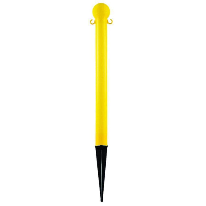 3 in. Ground Pole Stake Ball Top Stanchion - Crowd Control Warehouse