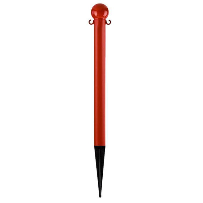 3 in. Ground Pole Stake Ball Top Stanchion - Crowd Control Warehouse