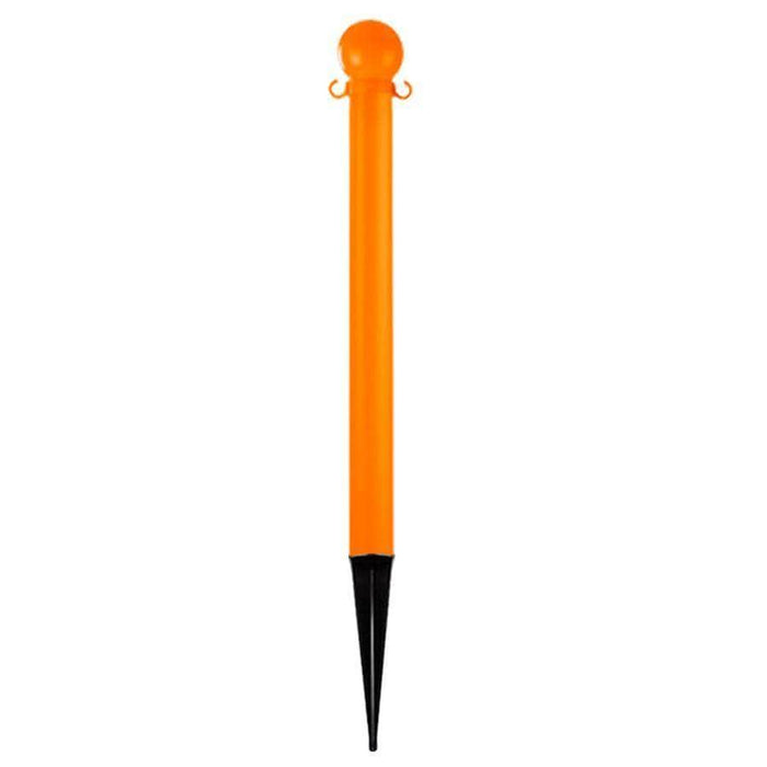 3 in. Ground Pole Stake Ball Top Stanchion - Crowd Control Warehouse
