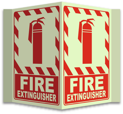 3 - Way Fire Extinguisher Sign - Crowd Control Warehouse