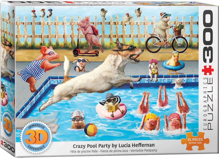 300 Piece Jigsaw Puzzle - Crazy Pool Day 3D | EUROGRAPHICS