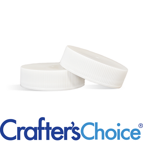 38/400 White Ribbed Top Cap