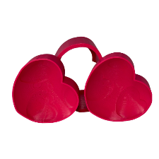 3D Printed Hearts in Heart Bath Bomb Mold