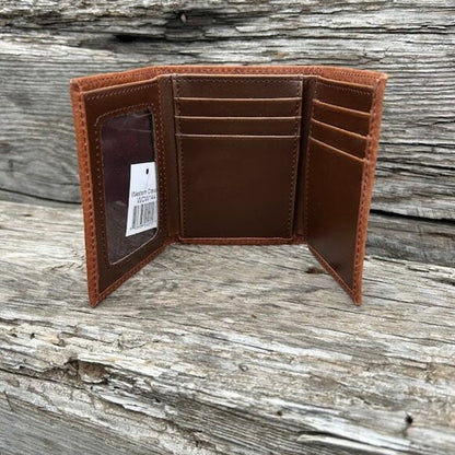 3D Western Classics Leather Trifold Wallet