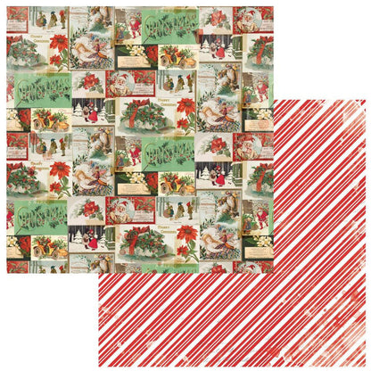 49 And Market - Double-Sided Cardstock 12"X12" - Christmas Spectacular - Single Sheets. The Christmas collection is sure to be a timeless classic. This collection is filled with imagery of traditional Christmas classics in red, greens, gold and black. Available at Embellish Away located in Bowmanville Ontario Canada. Vignettes