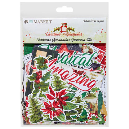 49 And Market - Ephemera Bits - Christmas Spectacular 2023. 134 mix and match die-cut pieces. Pack is comprised of tags, doilies, sentiments, Christmas motifs and so much more! Pieces are die-cut from heavy weight cardstock. Available at Embellish Away located in Bowmanville Ontario Canada.