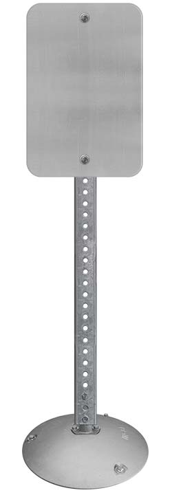 4ft Green Uchannel Sign Stand with 15" Aluminum Base - Crowd Control Warehouse