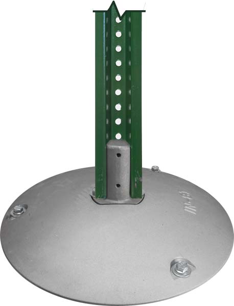 4ft Green Uchannel Sign Stand with 15" Aluminum Base - Crowd Control Warehouse