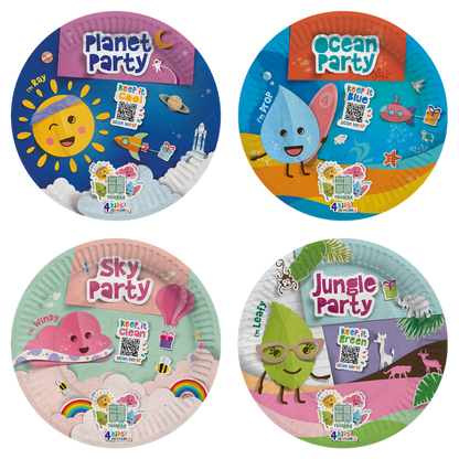 Intertan Disposable Tableware 4KIDS Elements Paper Plates