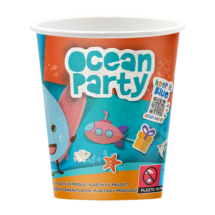 Intertan Single Wall Paper Cups 4KIDS Elements Single Wall Paper Cups