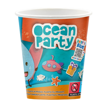 Intertan Single Wall Paper Cups 4KIDS Elements Single Wall Paper Cups