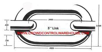 5 - inch Plastic Chain - Crowd Control Warehouse
