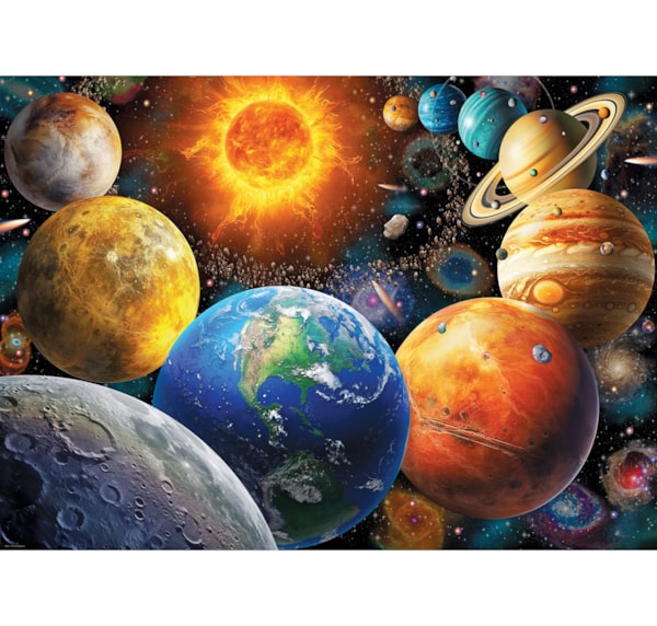 500 Piece XL Jigsaw Puzzle - Planetary System | EUROGRAPHICS