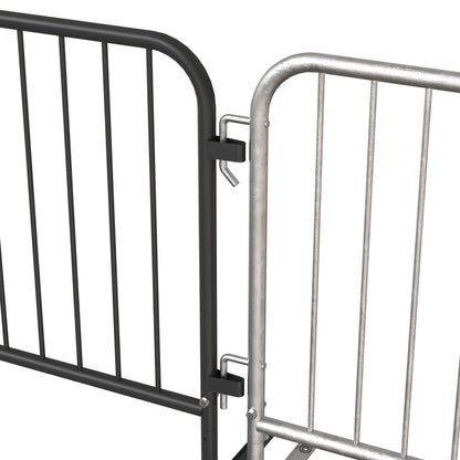 6.5 Ft Hot - Dipped Galvanized Steel Barricade - Crowd Control Warehouse