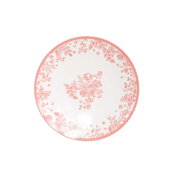 8 In. Trendables Toile Plastic Disposable Salad/Dessert Plates - 10 ct.