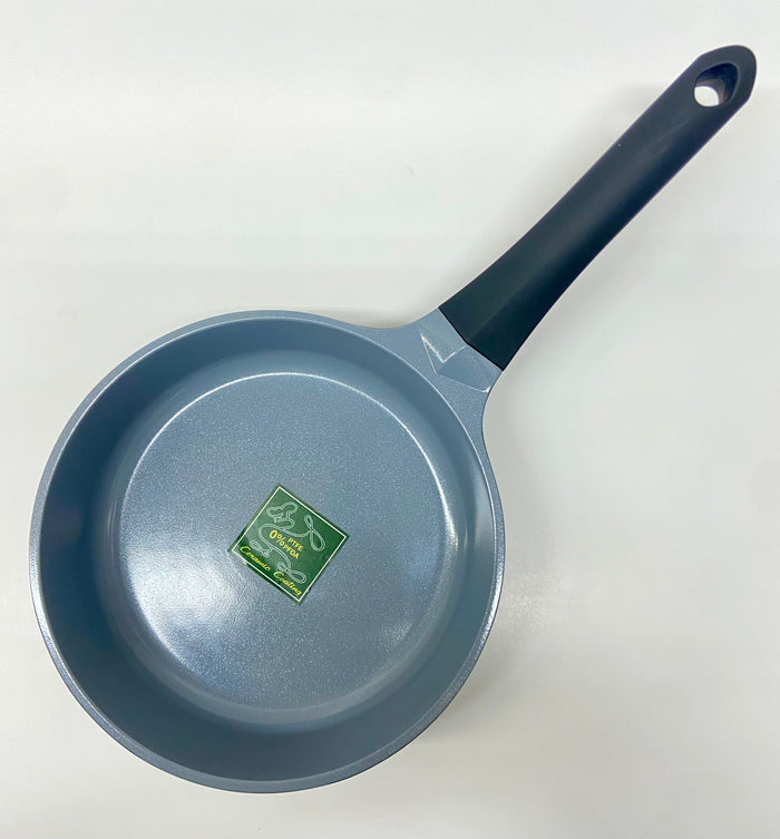 8" Inch Ceramic Non-Stick Fry Pan Diamond Cut - Blue