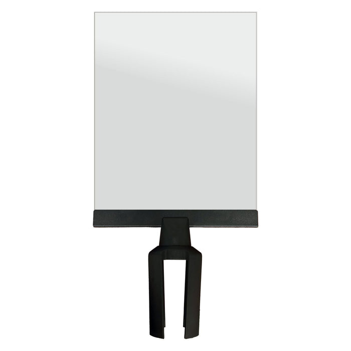 8.5x11 Clear Paper Sign Holder for Retractable Belt Barriers - Crowd Control Warehouse