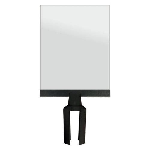 8.5x11 Clear Paper Sign Holder for Retractable Belt Barriers - Crowd Control Warehouse