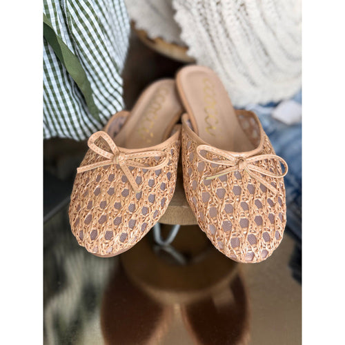 Woven Mule Flats
