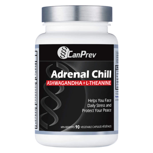 Bottle of CanPrev Adrenal Chill Men 90 Vegetable Capsules