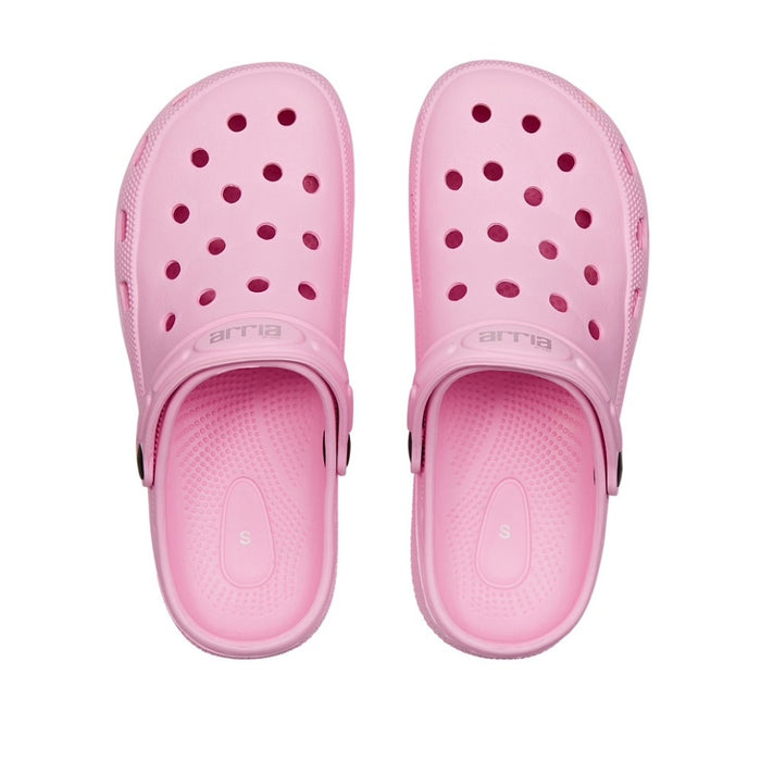 RED BEAUTY by KISS pink air clog classic lightweight perforated slip on clogs with heel strap