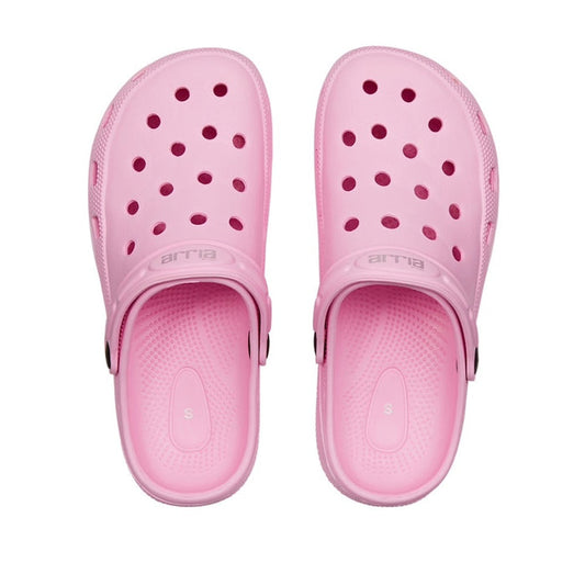 RED BEAUTY by KISS pink air clog classic lightweight perforated slip on clogs with heel strap