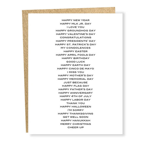 All Purpose Card - Domestic Domestic