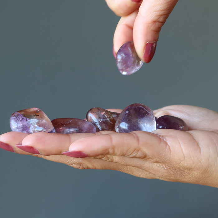 ametrine tumbled stones