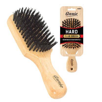 Annie Hard Club Brush Boar & Nylon Bristle, Light Brown
