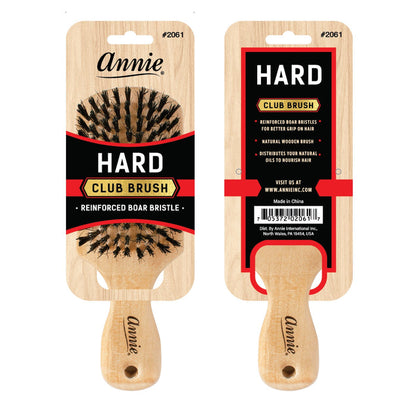Annie Hard Club Brush Boar & Nylon Bristle, Light Brown