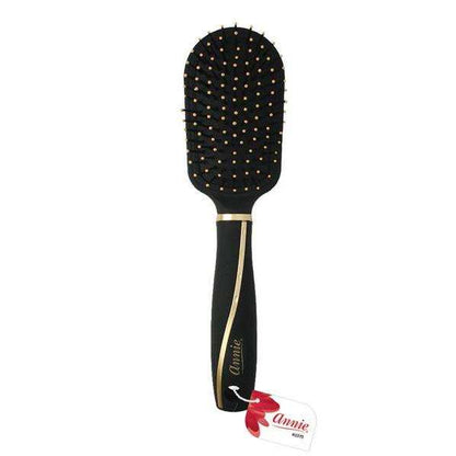 Annie Round Top Paddle Cushion Brush, 1 Count, Black