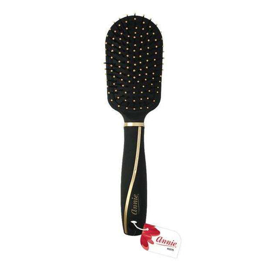 Annie Round Top Paddle Cushion Brush, 1 Count, Black