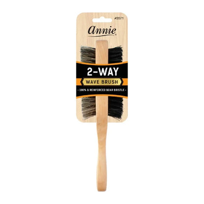 Annie Two Way Wave Boar Bristle Brush, Soft and Hard, Light Brown