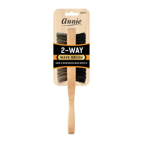 Annie Two Way Wave Boar Bristle Brush, Soft and Hard, Light Brown
