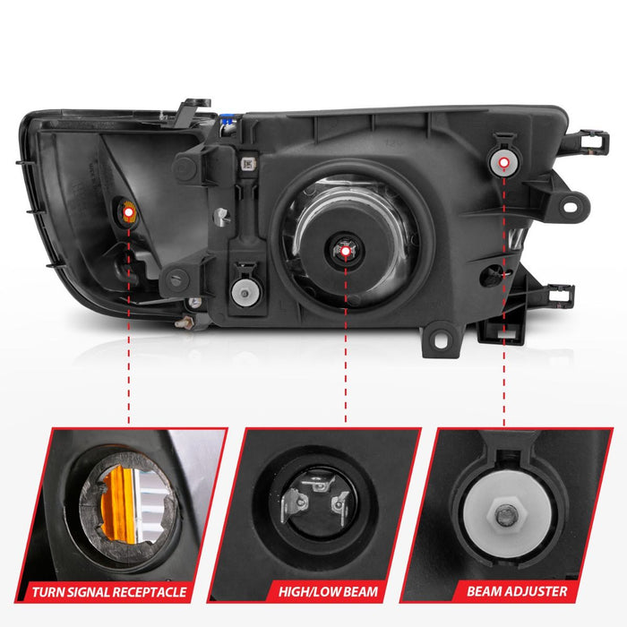 Anzo Crystal Headlights Black For 4Runner (1999-2002)