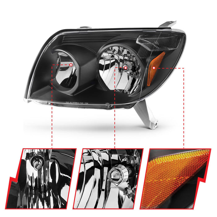 Anzo Crystal Headlights Black For 4Runner (2003-2005)