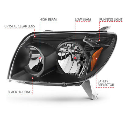 Anzo Crystal Headlights Black For 4Runner (2003-2005)
