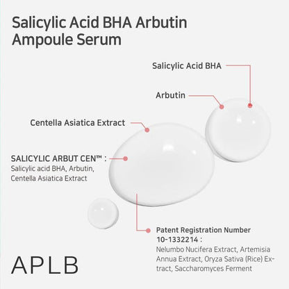 APLB Salicylic Acid BHA Arbutin Ampoule Serum 40 mL