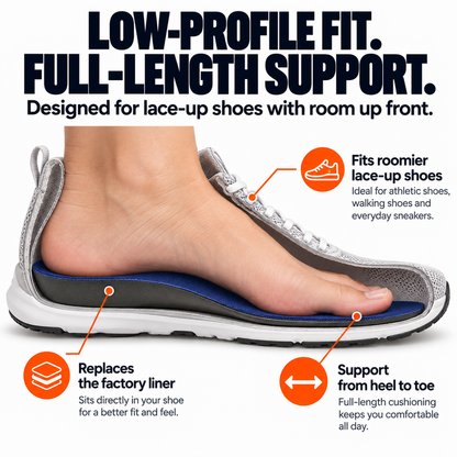 Arch Support Inserts for Sport Shoes and Work Boots - Footminders COMFORT