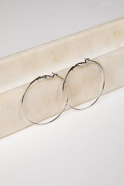 silver hoop earrings