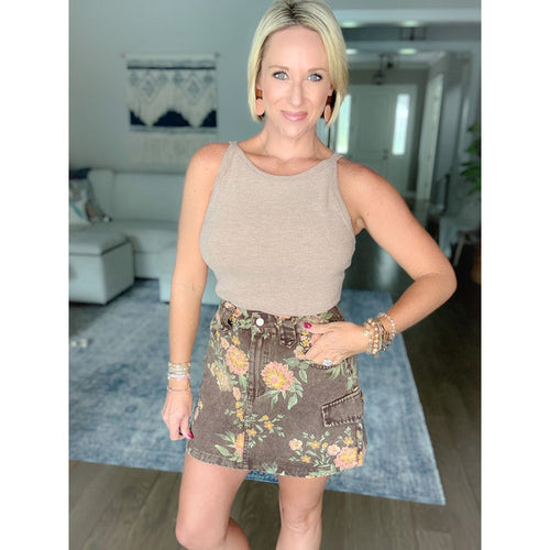 Autumn Coast Knit Tank Taupe