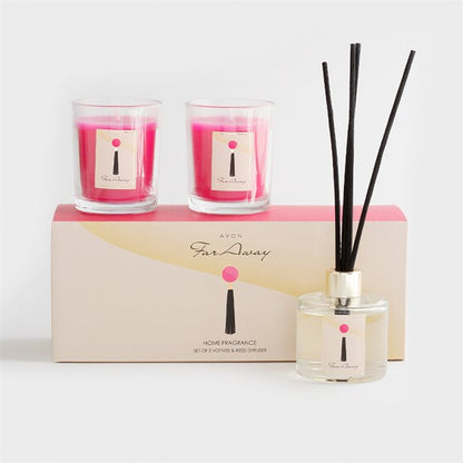 Avon Far Away Home Fragrance Gift Set (diffuser + 2 candles)