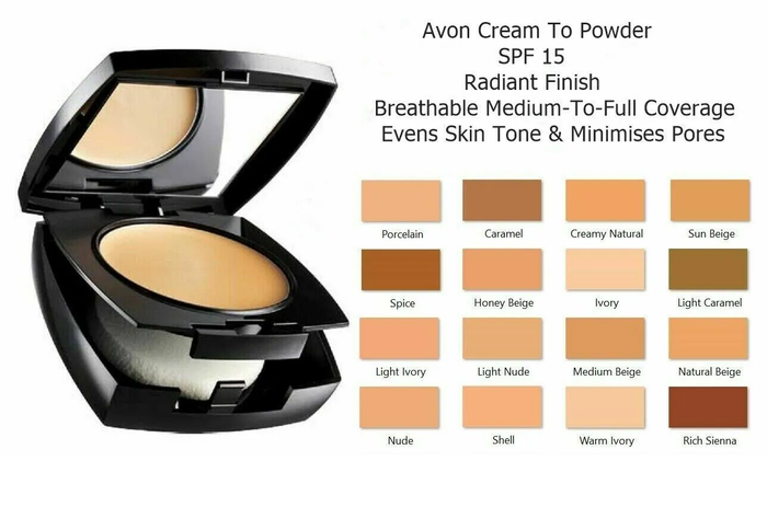 Avon True Flawless Cream-To-Powder Foundation Compact SPF 15