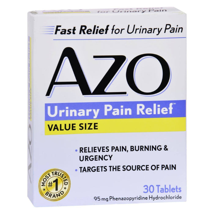 AZO Standard Urinary Pain Relief – Phenazopyridine 95 mg, 30 ct