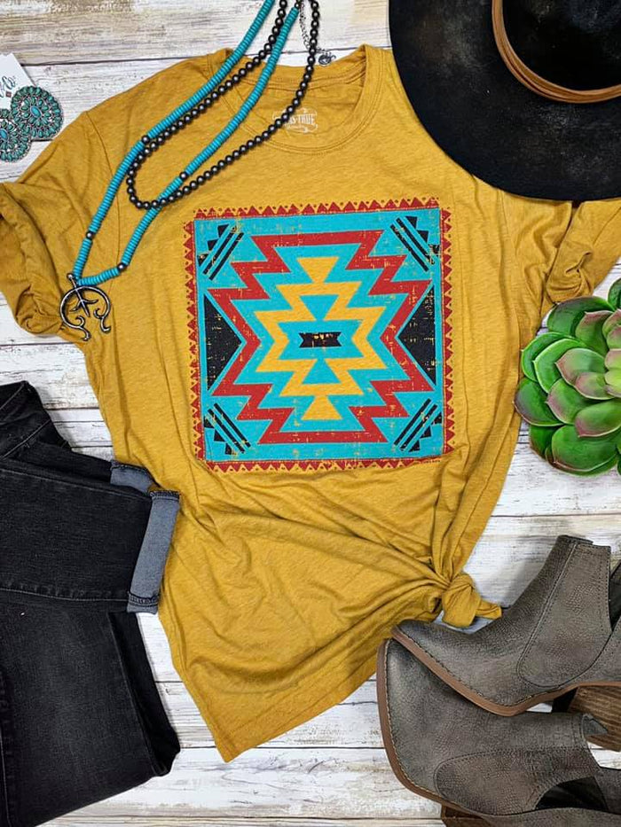 Aztec Tee Cenment or Mustard Choice