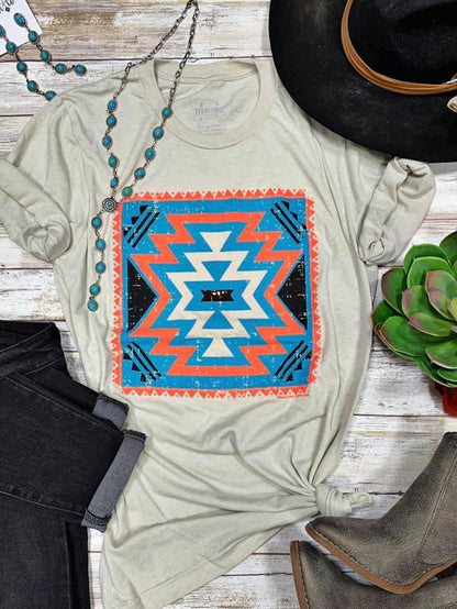 Aztec Tee Cenment or Mustard Choice