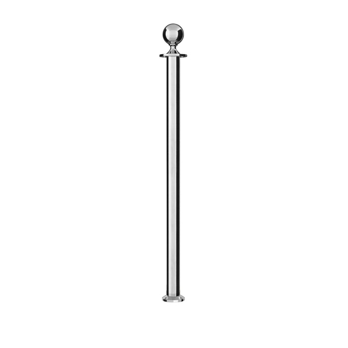 Ball Top Rope Stanchion with Fixed Base - Montour Line CXLineF - Crowd Control Warehouse