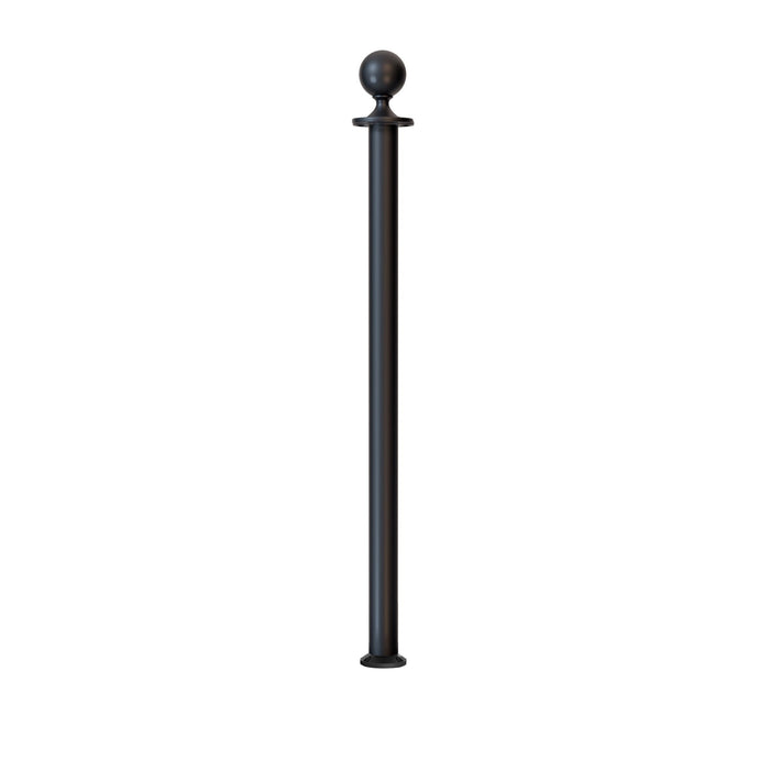 Ball Top Rope Stanchion with Fixed Base - Montour Line CXLineF - Crowd Control Warehouse