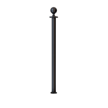 Ball Top Rope Stanchion with Fixed Base - Montour Line CXLineF - Crowd Control Warehouse