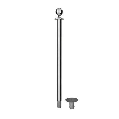 Ball Top Rope Stanchion with Removable Base - Montour Line CXlineR - Crowd Control Warehouse